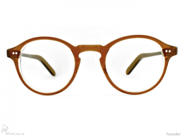 Old Focals Founder frame in rootbeer front view