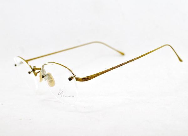 Old Focals Semi Rimless antique gold wire frames made in Japan