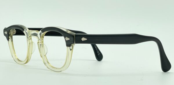 Vintage 1960s NOS Tart Arnel Combination Eyeglass Frames in Blackwood 44-26 - Image 3