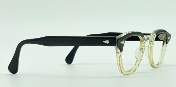 Vintage 1960s NOS Tart Arnel Combination Eyeglass Frames in Blackwood 44-26 - Image 5