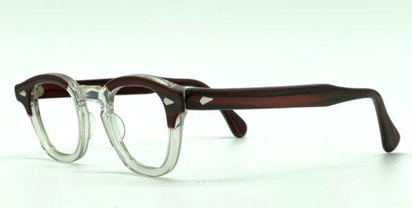 Vintage 1960s NOS Tart Arnel Combination Eyeglass Frames in Redwood 44-26 - Image 3