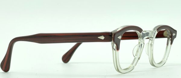 Vintage 1960s NOS Tart Arnel Combination Eyeglass Frames in Redwood 44-26 - Image 5