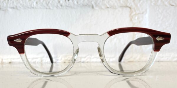 Vintage 1960s NOS Tart Arnel Combination Eyeglass Frames in Redwood 44-26 - Image 7